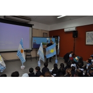 Festejos por el Día de la Bandera con los niños de Jardín